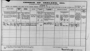 Daniel and Mary Ellen Connolly 1911 Census Spunkane, Emlagh, Kerry