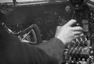 Flight controls of the Halifax.