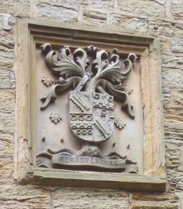 'Peradventure' (by adventure). One of the two coats of arms on Elvet Hill, Durham.