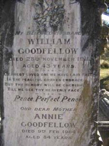 William Goodfellow, High Range Cemetery, High Range, New South Wales