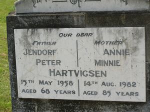 Hartvigsen, Jendorf Peter, and Annie (nee Berghoffer)