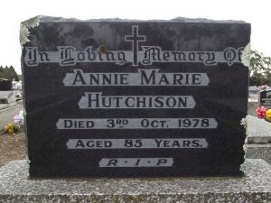 Hutchison, Annie Marie (nee O'Halloran)