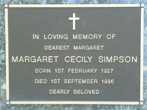 Simpson, Margaret Cecily
