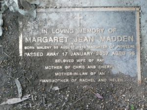 Madden, Margaret Jean, (nee Dunlop)