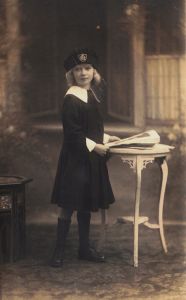Agnes Mary Connolly in her school uniform circa 1918