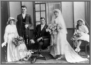 Wedding between George Trail and Annie Grundon. 3rd April 1918