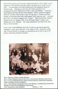 Edwin Melksham and Mary Stevens family