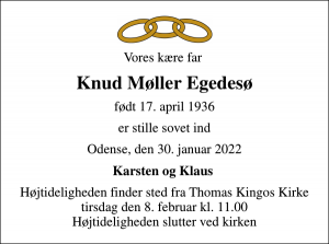 Knud Møller Egedesø 1936 – 2022