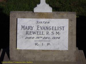 Sister Mary Evangelist Rewell